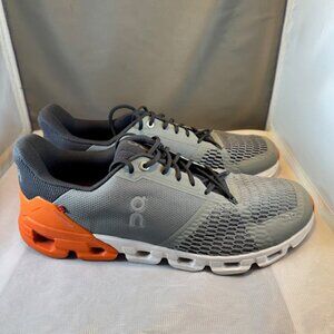 On Cloudflyer 2 Running Shoes Men's Size 12 Grey Orange Cloudtec 21.99628 EUC